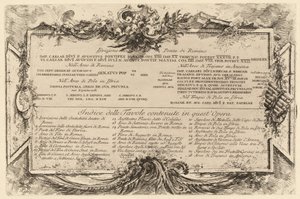 テキストプレート 作： Giovanni Battista Piranesi