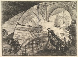 カルセリdinvenzione Imaginary Prisonsのca. 1749-50。 作： Giovanni Battista Piranesi