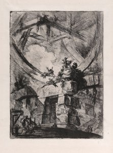 The Giant Wheel、Carceri d のプレート 9 作： Giovanni Battista Piranesi