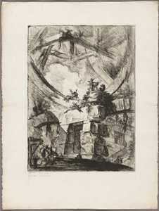 The Giant Wheel、Imaginary Prisons のプレート 9 作： Giovanni Battista Piranesi