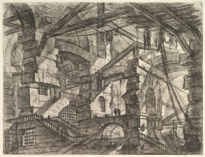 Carceri dinvenzione Imaginary Prisonsのゴシックアーチ。 1749-50。 作： Giovanni Battista Piranesi