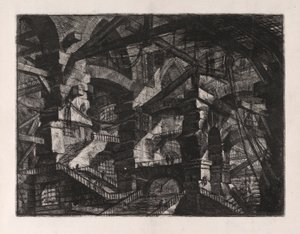 ゴシック様式のアーチ、Carceri d のプレート 14 作： Giovanni Battista Piranesi