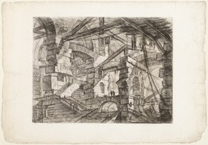 ゴシック様式のアーチ、Imaginary Prisons のプレート 14 作： Giovanni Battista Piranesi