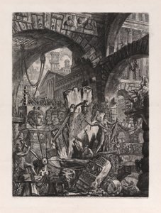 The Man on the Rack、Carceri d のプレート 2 作： Giovanni Battista Piranesi