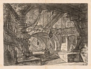 刑務所: 提灯のある広いホール 作： Giovanni Battista Piranesi