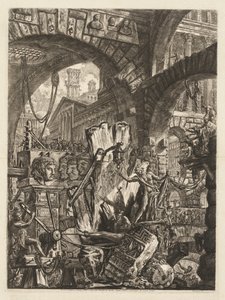 The Prisons: An Architectural Medly, マン・オン・ザ・ロックを手前に 作： Giovanni Battista Piranesi