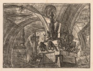 The Prisons: 四角い柱から伸びる丸いアーチ 作： Giovanni Battista Piranesi