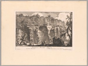 アウグストゥスの霊廟跡、『古代ローマのカンパス・マルティウス』より、プレートXXI 作： Giovanni Battista Piranesi
