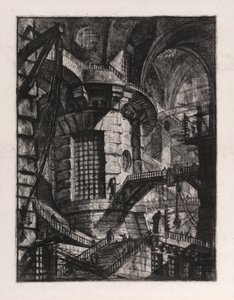 円形の塔、Carceri d のプレート 3 作： Giovanni Battista Piranesi