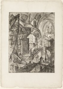 The Round Tower、Imaginary Prisons のプレート 3 作： Giovanni Battista Piranesi