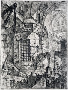 ラウンドタワー、カルチェリdインヴェンツィオーネのプレートIII、c.1749 作： Giovanni Battista Piranesi