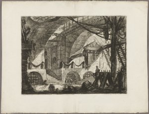 The Sawhorse、Imaginary Prisons のプレート 12 作： Giovanni Battista Piranesi