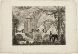 The Sawhorse、Imaginary Prisons のプレート 12 作： Giovanni Battista Piranesi
