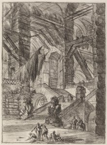 トロフィーのある階段 作： Giovanni Battista Piranesi