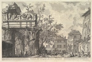 ベスピアン神殿ジュピタートナンテ神殿の眺め1756。 作： Giovanni Battista Piranesi