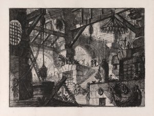 The Well、Carceri d のプレート 13 作： Giovanni Battista Piranesi