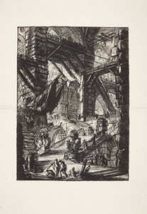 トロフィーのある階段 作： Giovanni Battista Piranesi