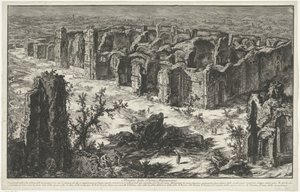 テルメン ヴァン カラカラ テ ローマ Antoninian Baths の遺跡 (オブジェクトのタイトル) Gezichten op Rome (シリーズタイトル) Giambattista Piranesi の建築家 Ve(nez)iano によって描かれ彫刻されたローマの景色 (シリーズ タイトル) 作： Giovanni Battista Piranesi