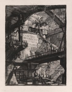 タイトル プレート、Carceri d のプレート 1 作： Giovanni Battista Piranesi