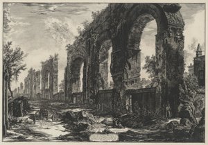 ネロ時代の水道橋の遺構（『ローマの景観』より） 作： 