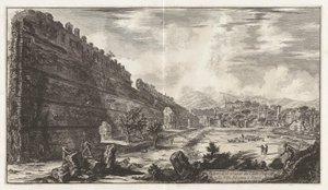 ハドリアヌスのプラエトリアン砦 [詩人] の遺跡の眺め 作： Giovanni Battista Piranesi