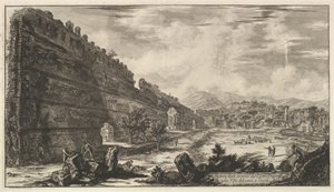 チボリ遺跡のヴィラアドリアーナのカストロプレトリオの残り物のビュー...、1770年。 作： Giovanni Battista Piranesi