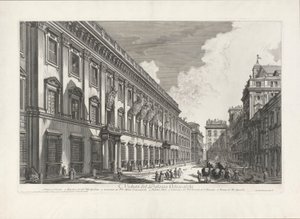ローマの景色からのオデスカルキ宮殿の眺め (オデスカルキ宮殿の眺め) 作： Giovanni Battista Piranesi