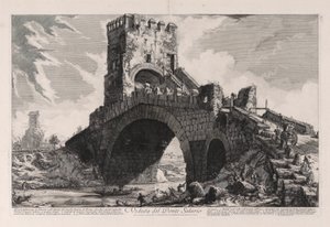 Vedute di Roma (Views of Rome) からのサラリオ橋の眺め 作： Giovanni Battista Piranesi