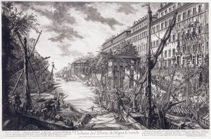 リパグランデ港の眺め、1760年頃 作： Giovanni Battista Piranesi