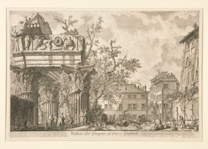 ヴェデューテ ディ ローマからジュピター トナン [サンダーラー] の寺院の眺め 作： Giovanni Battista Piranesi