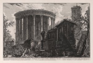 Vedute di Roma (Views of Rome) からのチボリのシビュラ神殿の眺め 作： Giovanni Battista Piranesi