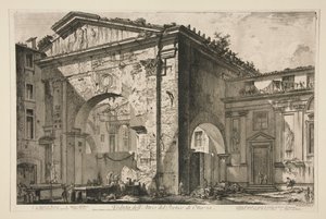 『ローマの景観』より オクタウィアのポルティコのアトリウムの眺め 作： 