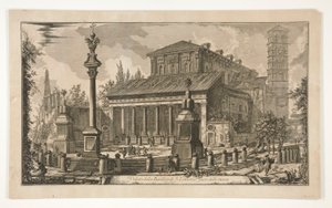 Vedute di RomaからのS. Lorenzo fuor delle mura（壁の外のS. Lorenzoの眺め）の大聖堂の眺め 作： Giovanni Battista Piranesi
