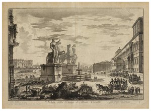 （クイリナーレの）モンテカヴァッロ広場の眺め 作： Giovanni Battista Piranesi
