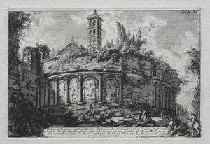 Castranse Amphitheatreの遺跡の眺め 作： Giovanni Battista Piranesi