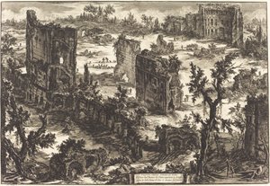 タイタス浴場の眺め 作： Giovanni Battista Piranesi