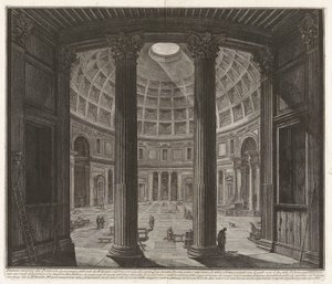 パンテオンの内部ビュー 作： Giovanni Battista Piranesi