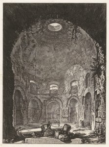 咳の神殿の内部ビュー 作： Giovanni Battista Piranesi