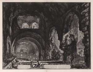 ヴィラ ディ メチェナーテの内部ビュー 作： Giovanni Battista Piranesi
