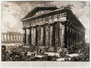 Näkymä Neptunuksen temppelille Paestumissa