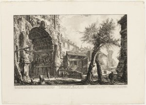 Vedute di Roma (Views of Rome) からのティトゥスの凱旋門の眺め