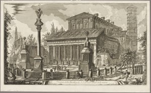 S. Lorenzo fuori delle Mura の大聖堂の眺め [S. 壁の外のロレンツォ]、ローマの眺めより 作： Giovanni Battista Piranesi