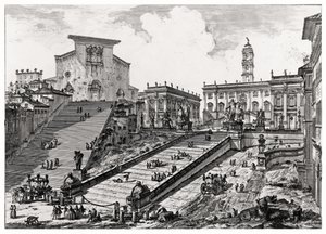 カピトリーノの丘の眺め、「ローマの眺め」シリーズ、1760年頃 作： Giovanni Battista Piranesi