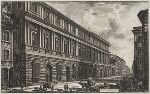 ウルビーノのラファエロ（1483-1520）によって設計されたパラッツォストパーニの眺め、c.1760-78（エッチング） 作： Giovanni Battista Piranesi