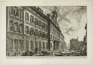 ローマの景色から見たパラッツォ ディ モンテチトーリオ 作： Giovanni Battista Piranesi