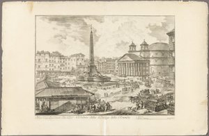 ローマの景色からのロトンダ広場の眺め 作： Giovanni Battista Piranesi
