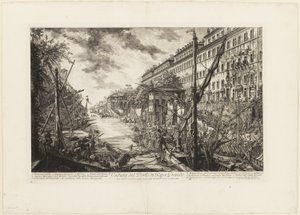 ビューズ オブ ローマからのリパ グランデ港の眺め 作： Giovanni Battista Piranesi