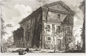 バッカス神殿の眺め、1760〜78年 作： Giovanni Battista Piranesi