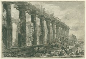 パエストゥムの「ジュノ」神殿の眺め 作： Giovanni Battista Piranesi