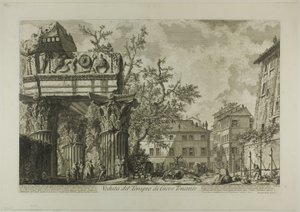 Views of Rome からジュピター トナンス [Jupiter the Thunderer] の寺院のビュー 作： Giovanni Battista Piranesi